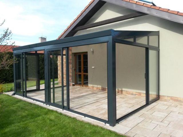 hliníková pergola zasklená