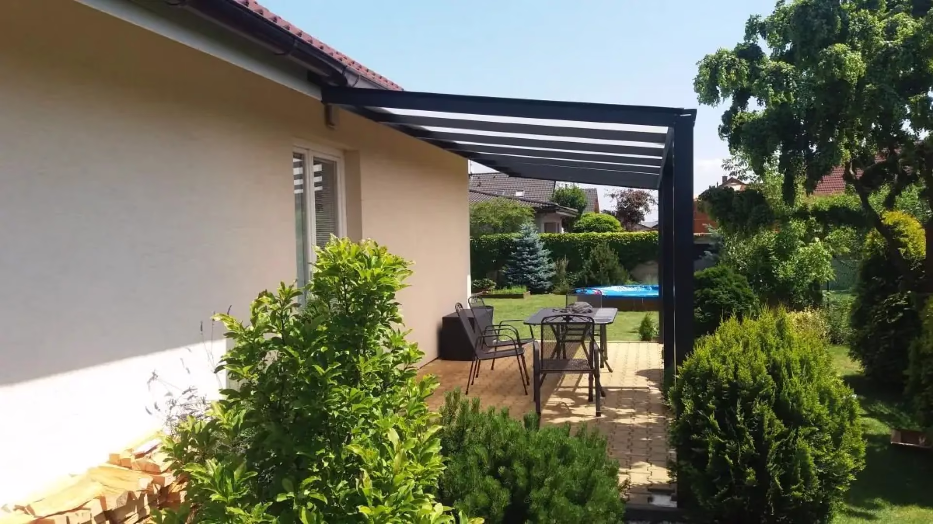 ECO hliníková pergola, realizace 1